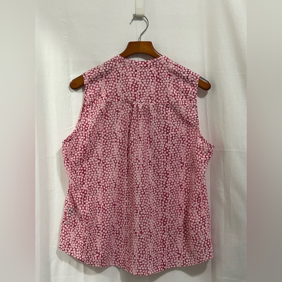 Milano - Sleeveless Pink Patterned Ruffle Blouse - Picture 11 of 11